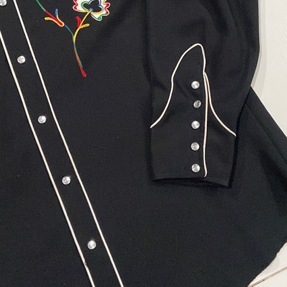 H Bar C California Ranchwear Long Tail Cowboy Shirt Vintage.Sz 16 - Picture 4 of 11